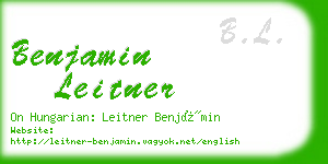 benjamin leitner business card